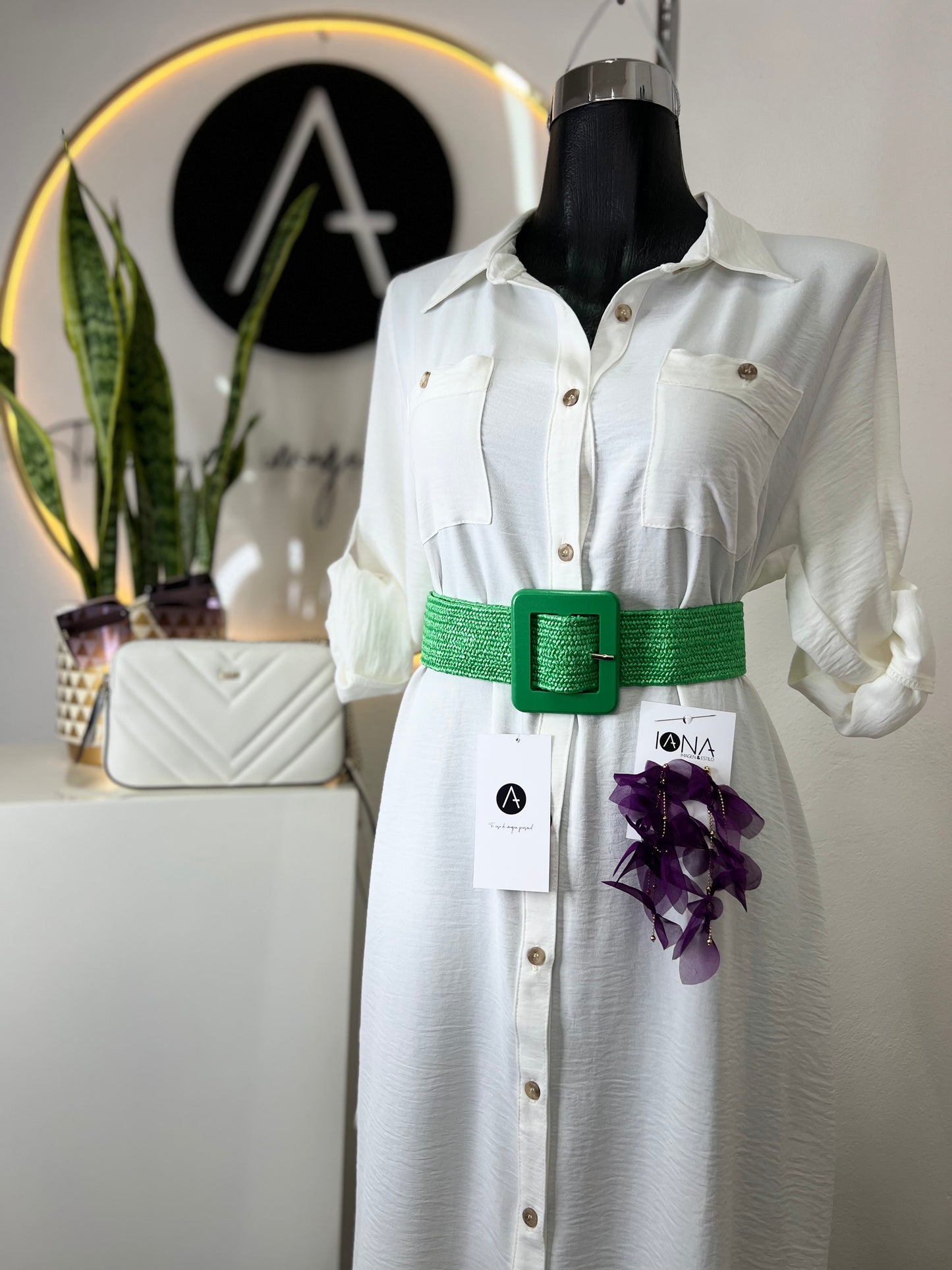 Vestido camisero blanco