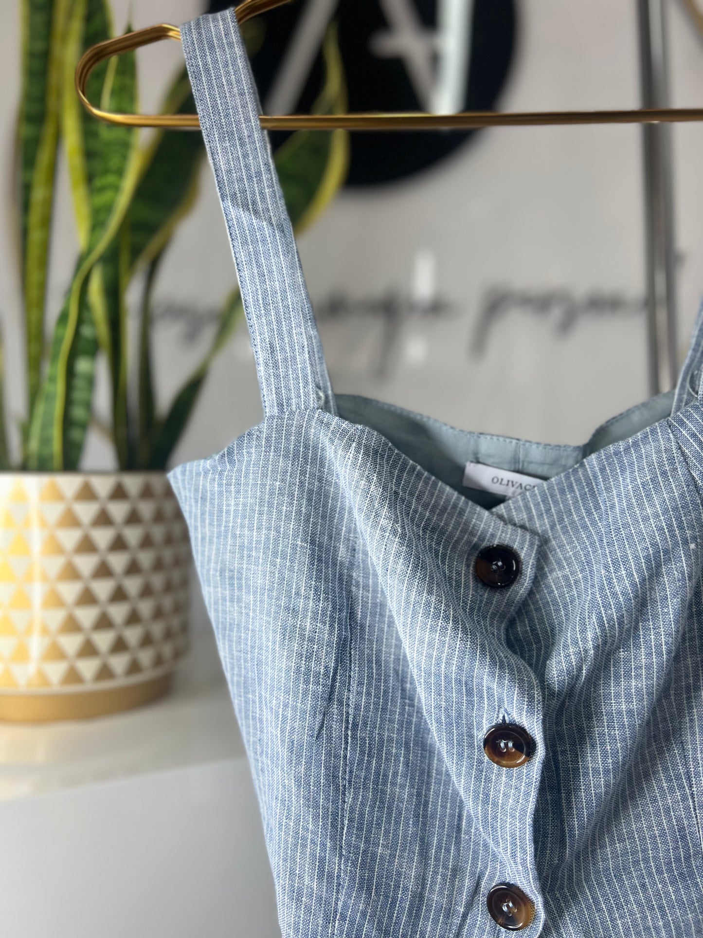 Chaleco rayas tipo denim