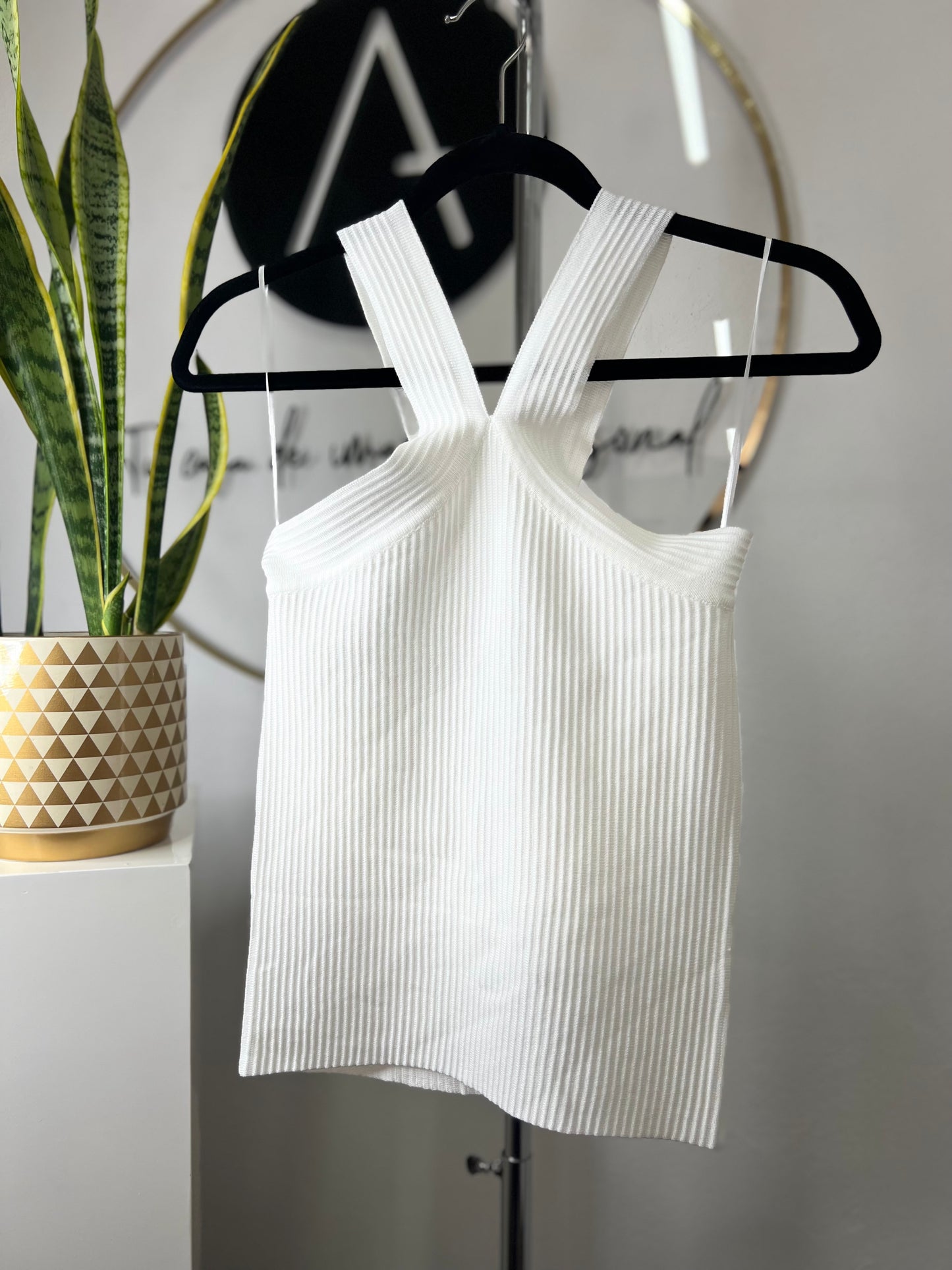 Blusa cuello x blanca