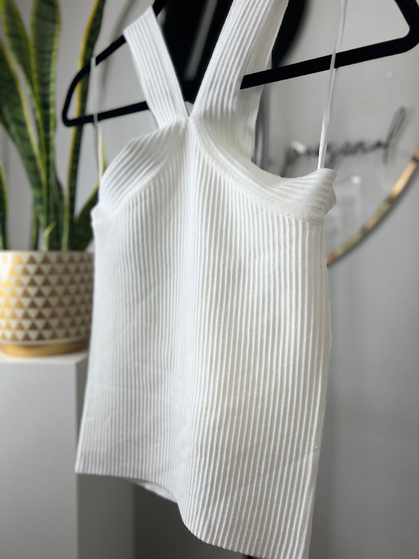 Blusa cuello x blanca
