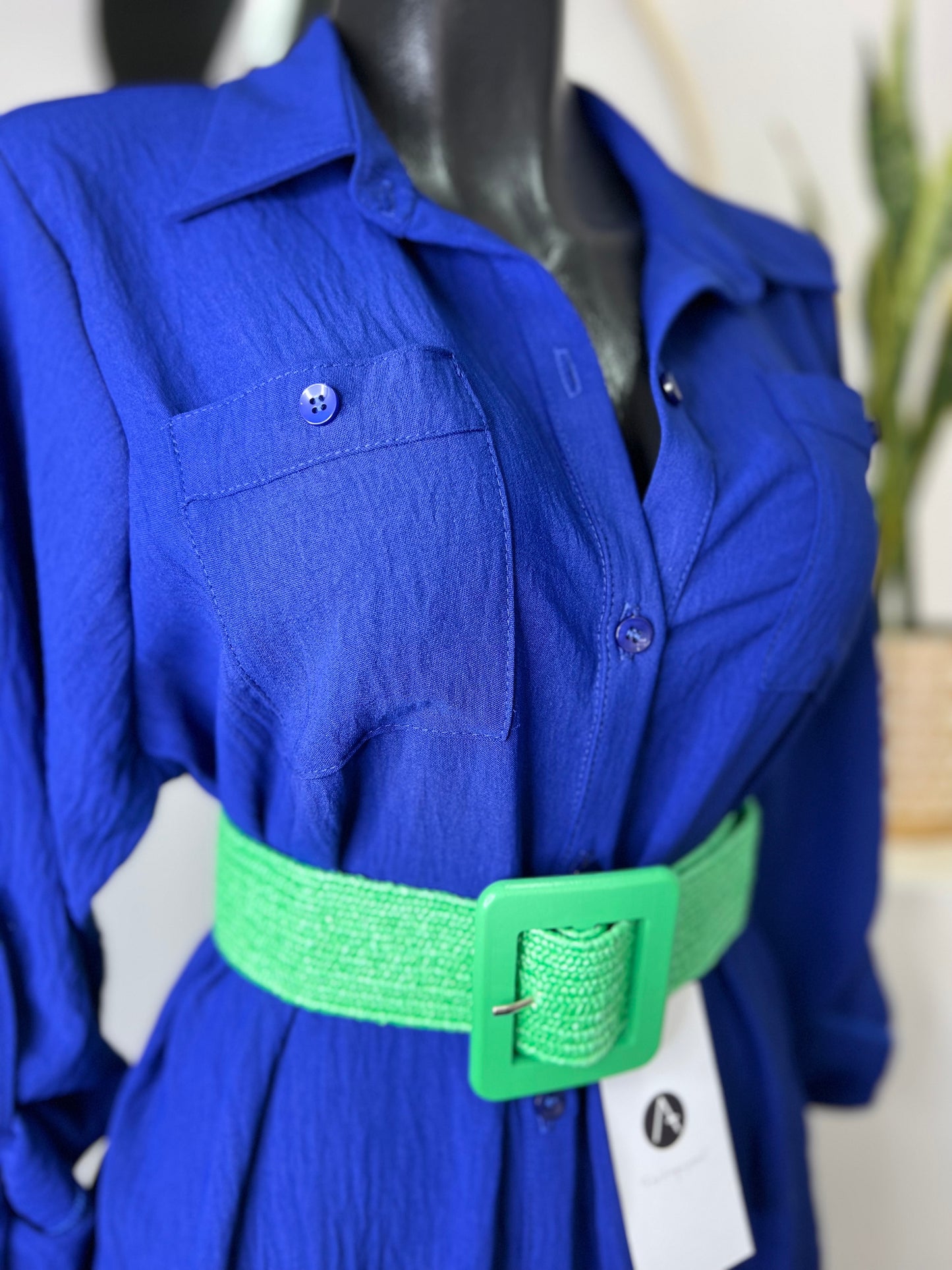 Vestido camisero azul