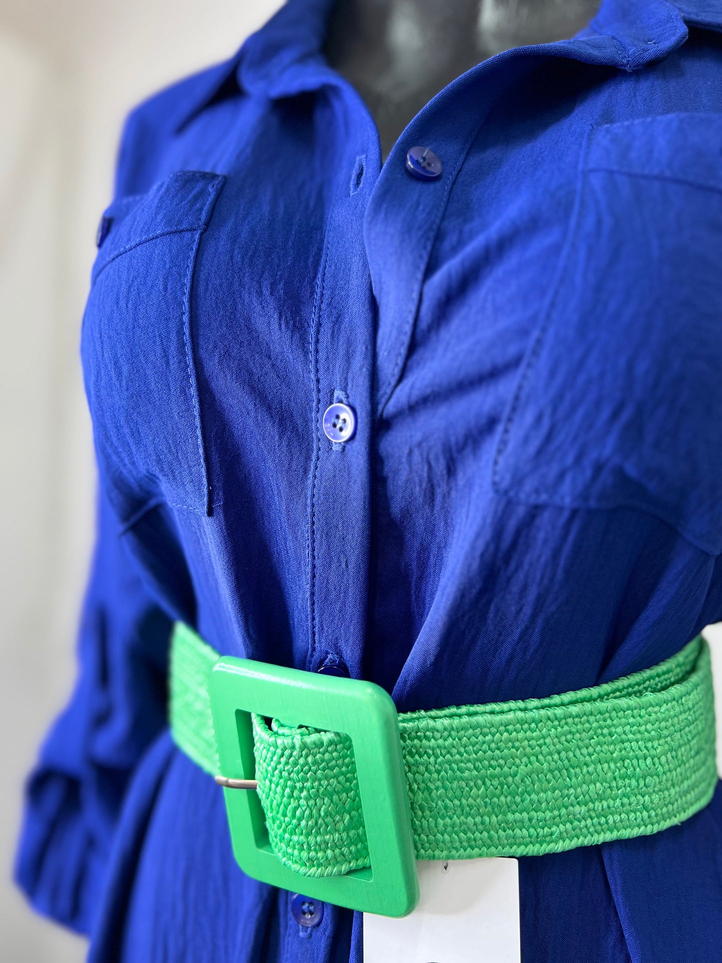 Vestido camisero azul