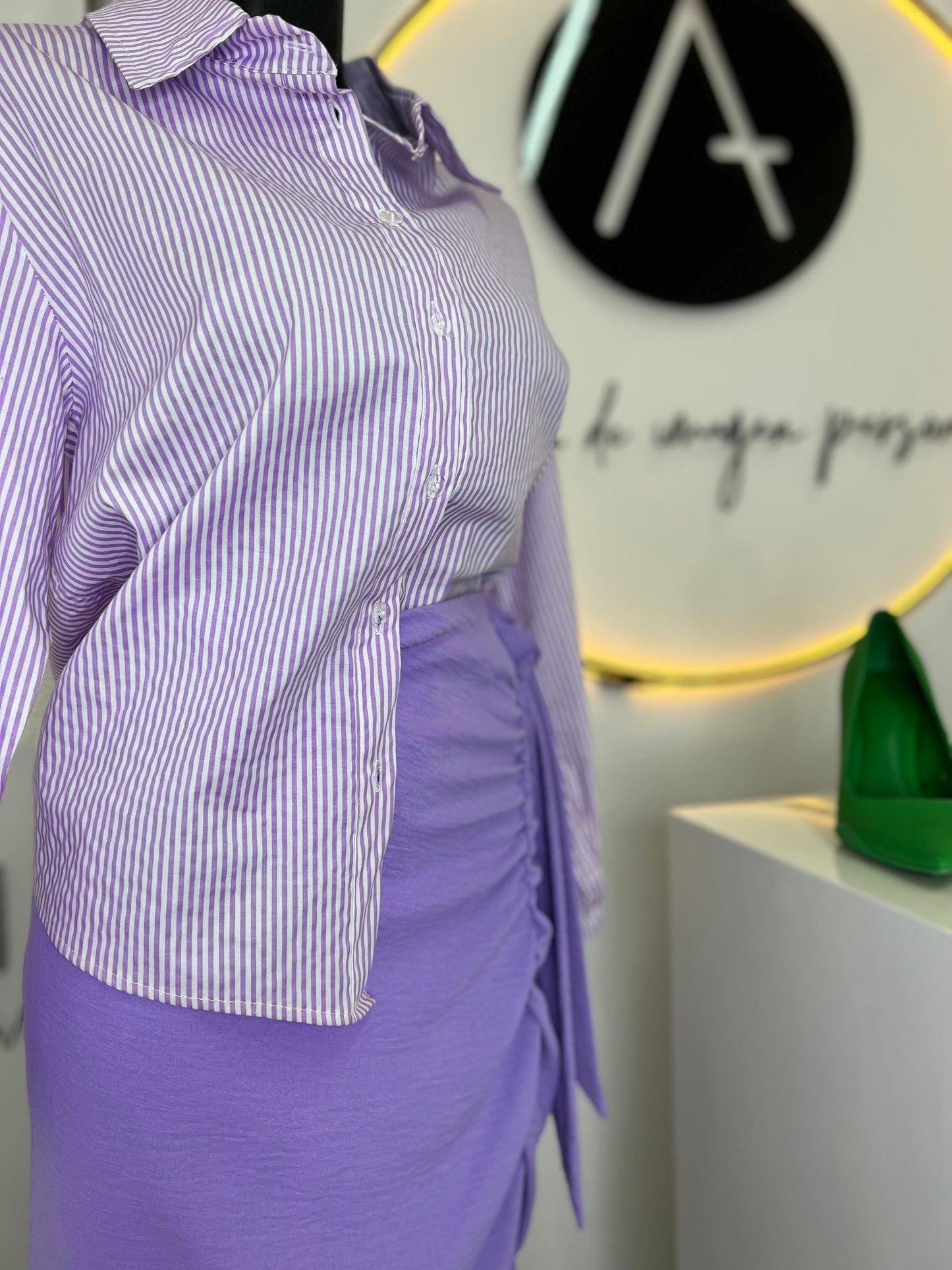 Blusa rayas lila