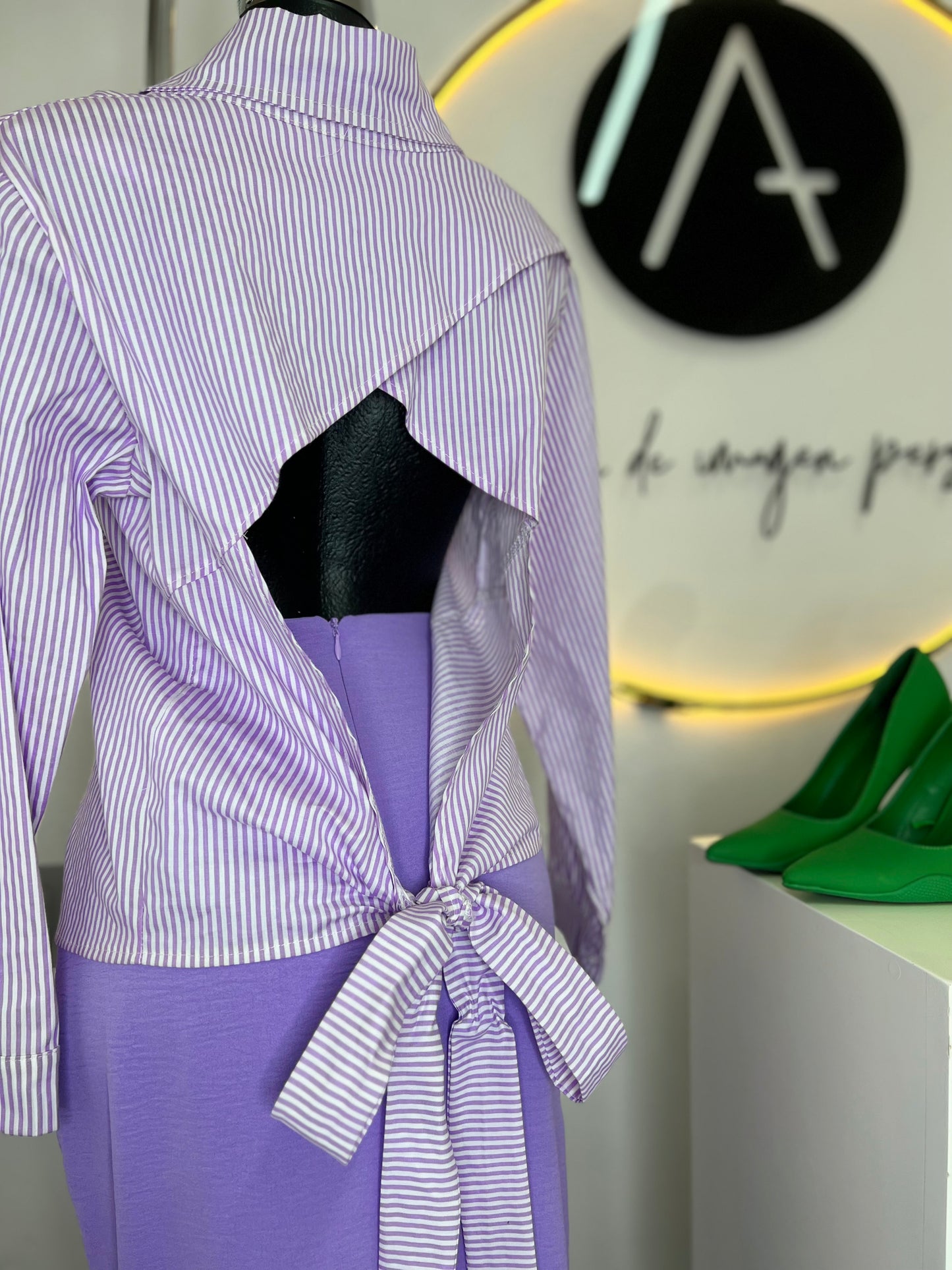Blusa rayas lila