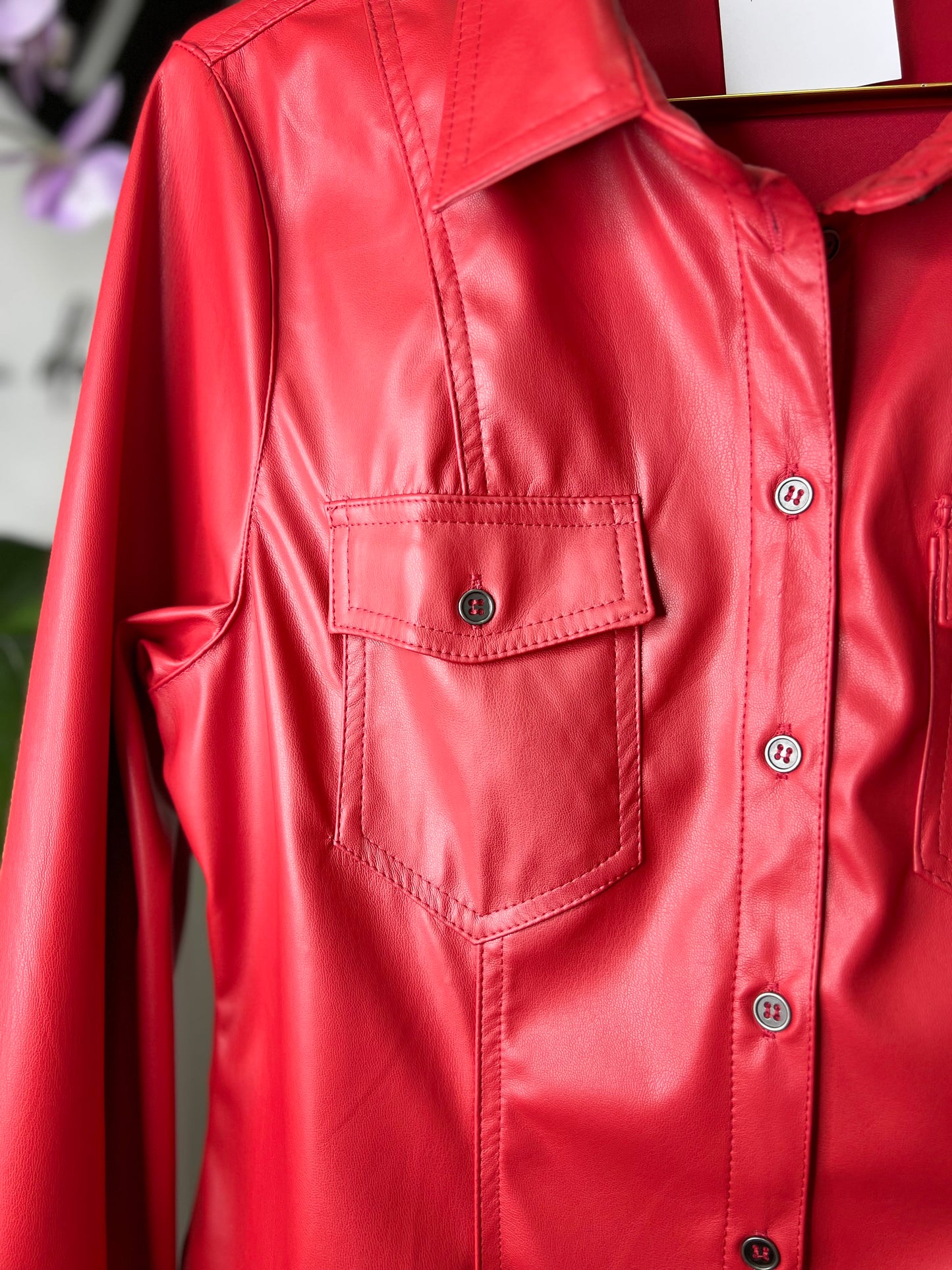 Camisa vinipiel roja