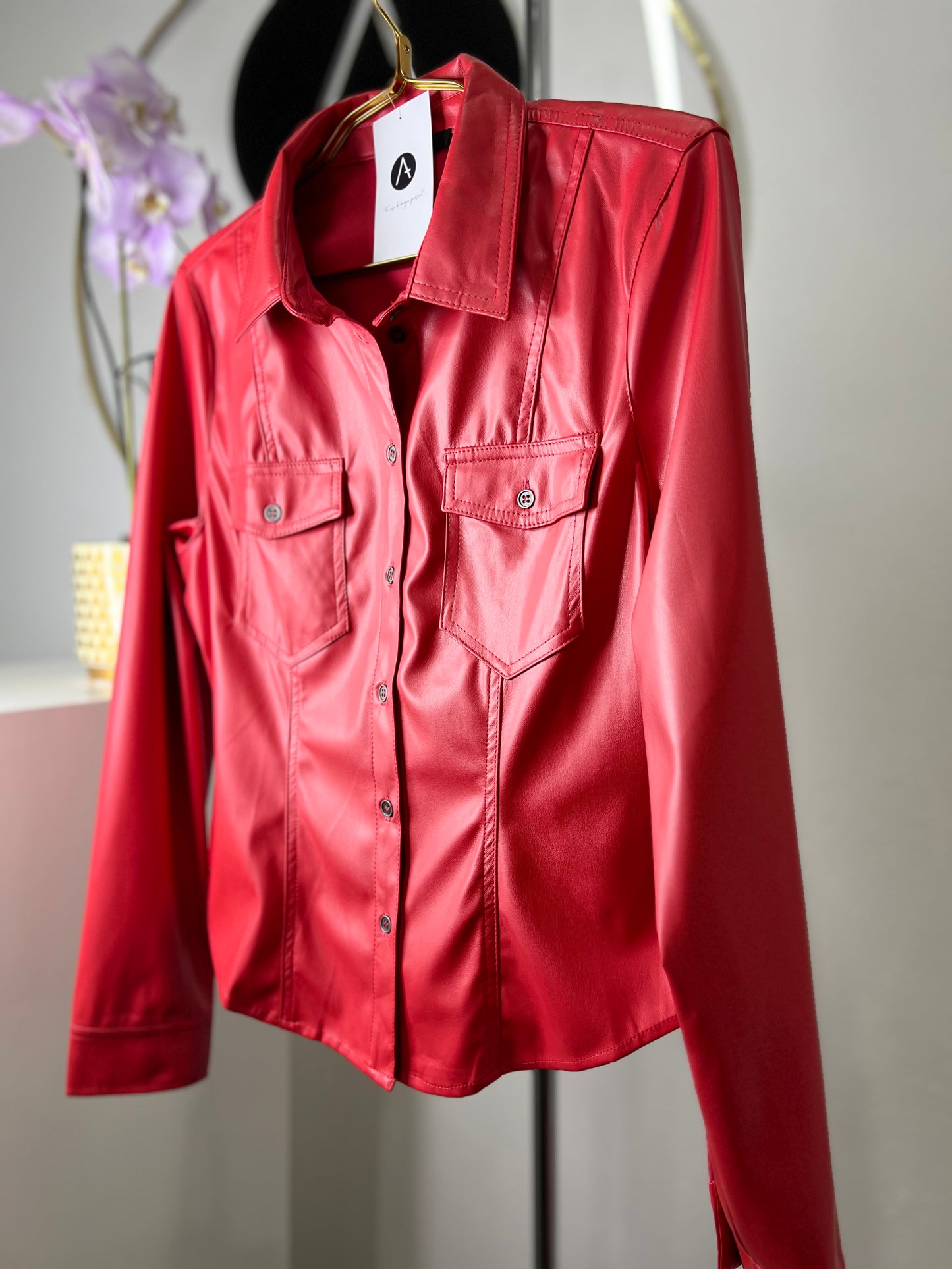 Camisa vinipiel roja