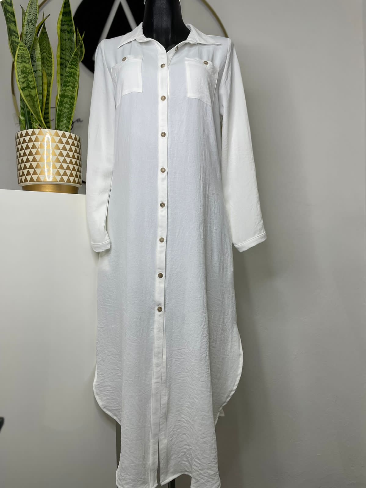 Vestido camisero blanco