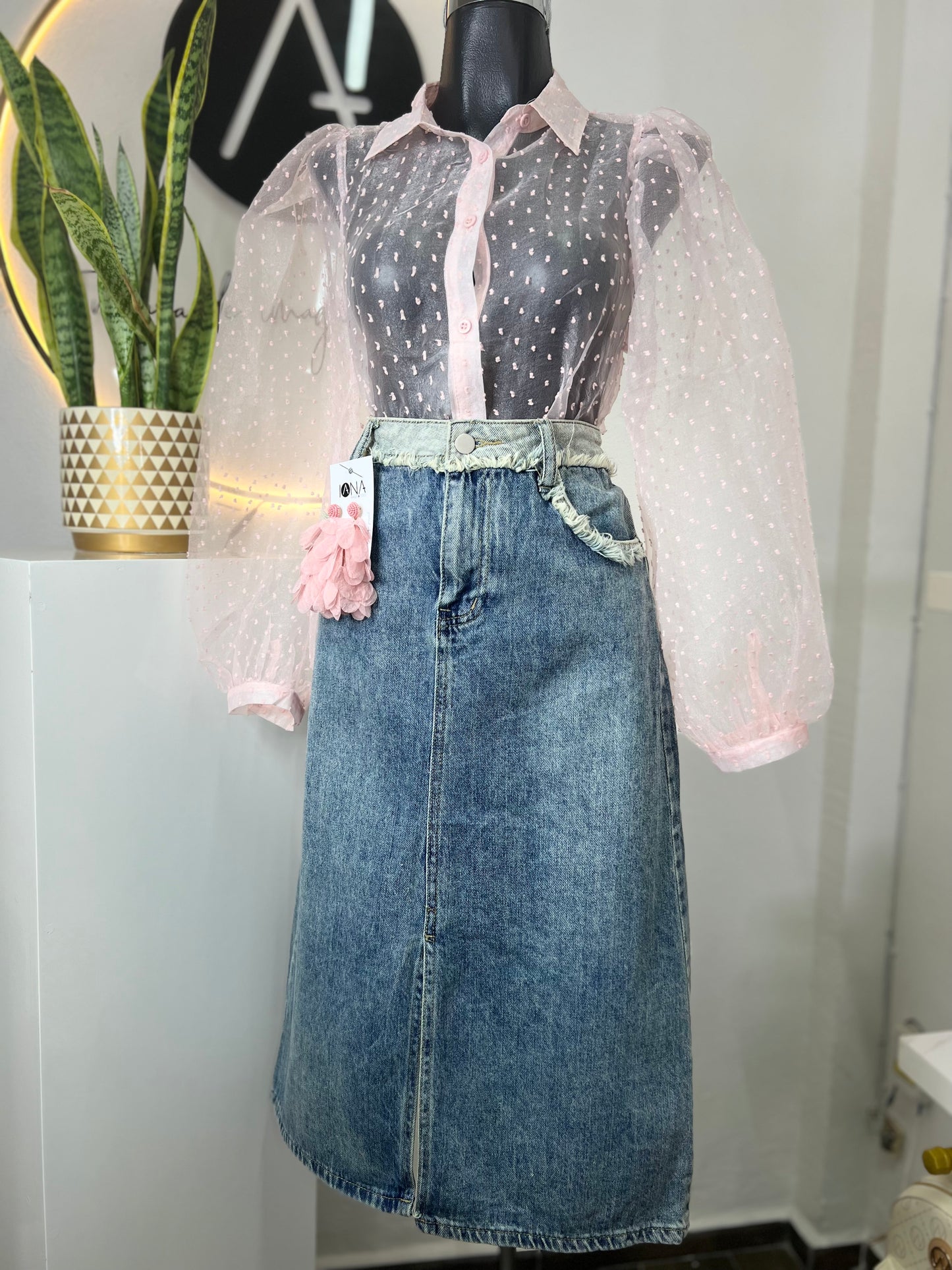 Falda denim