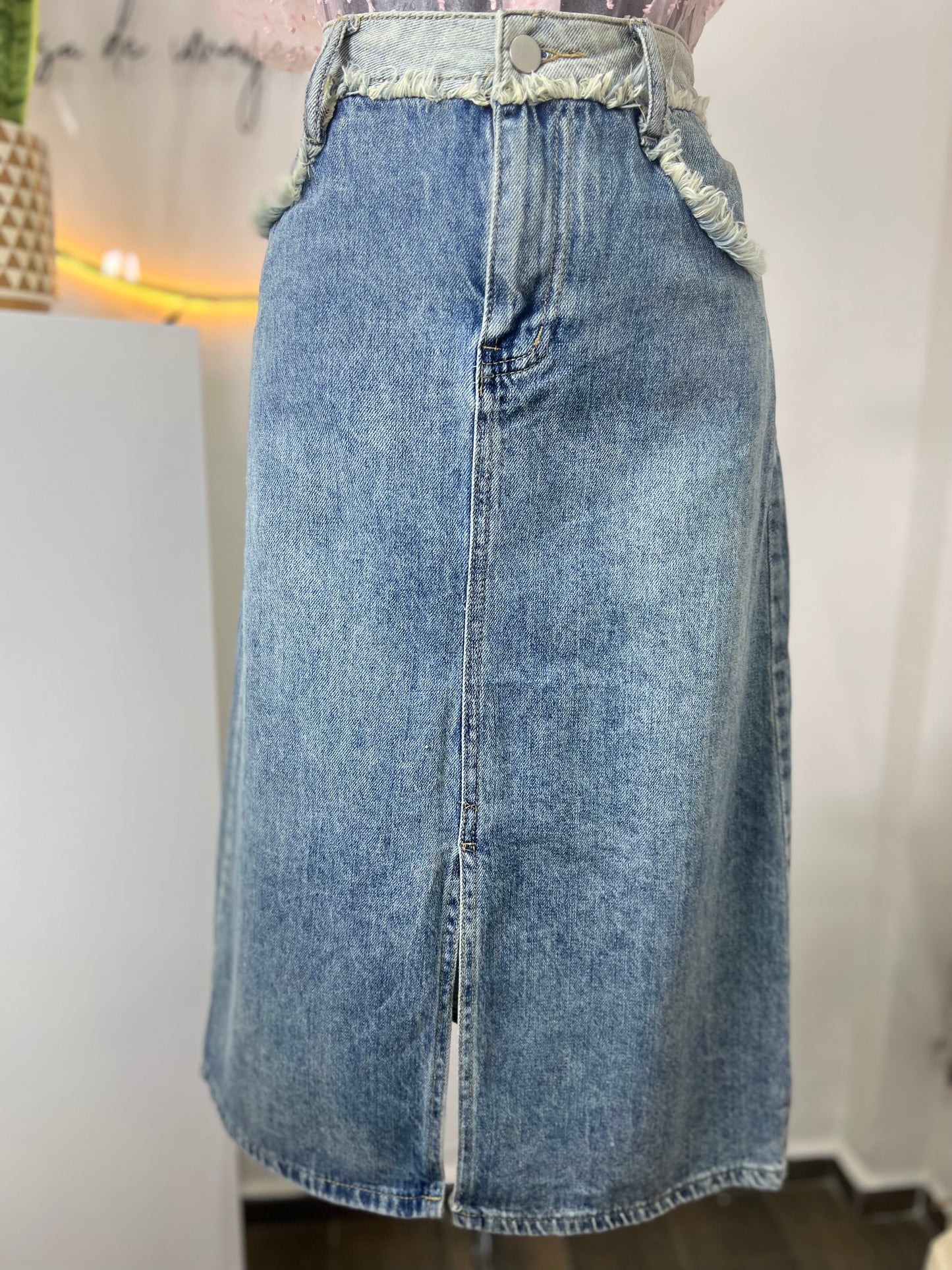 Falda denim