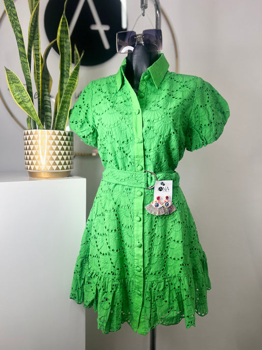 Vestido verde corto