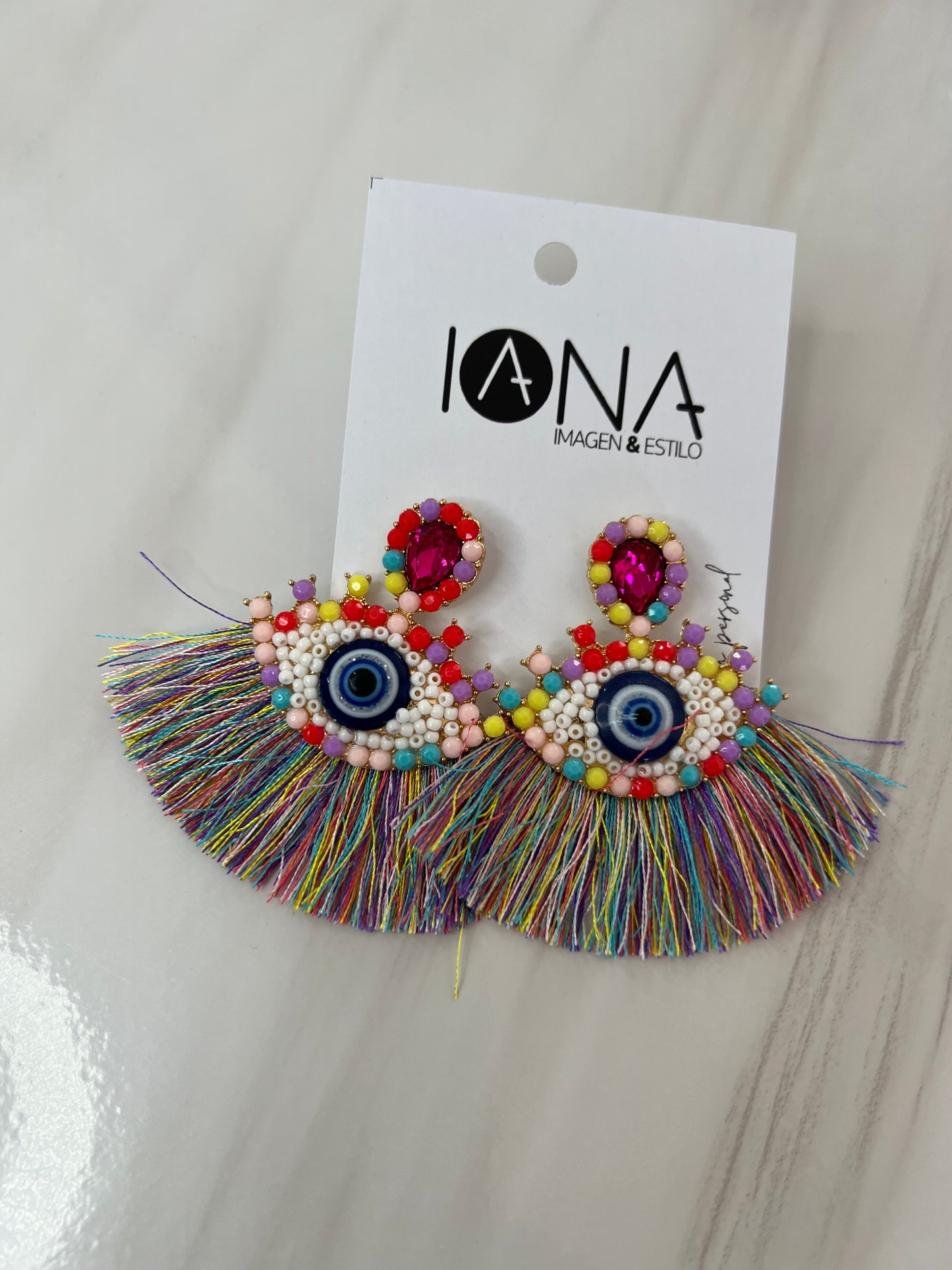 Aretes ojos multicolor