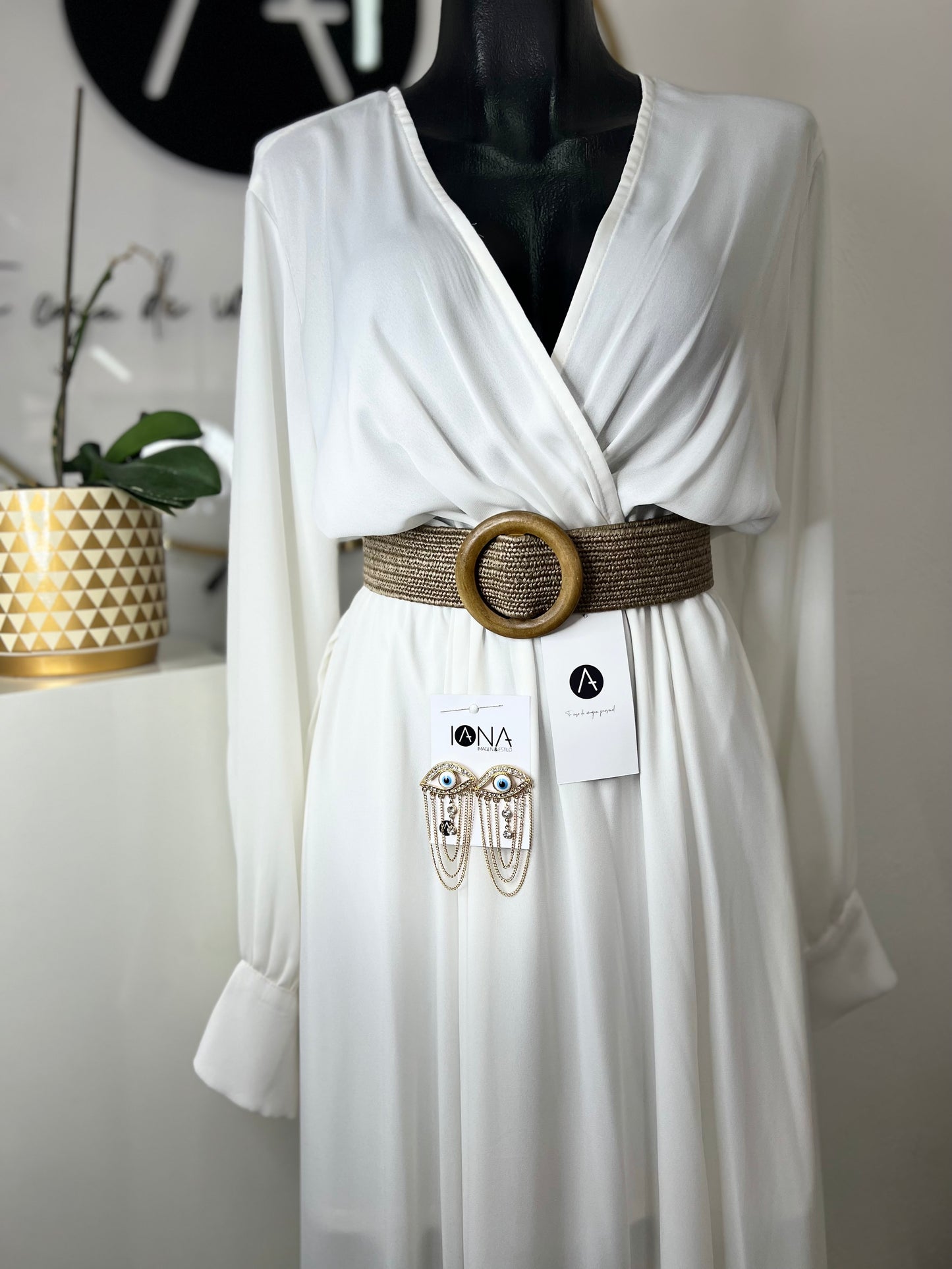 Vestido maxi blanco